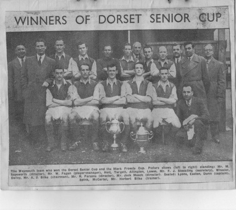 Weymouth squad 1953/54