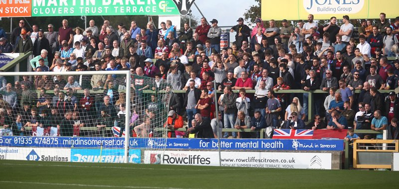 Weymouth FC fans supporting the Terras