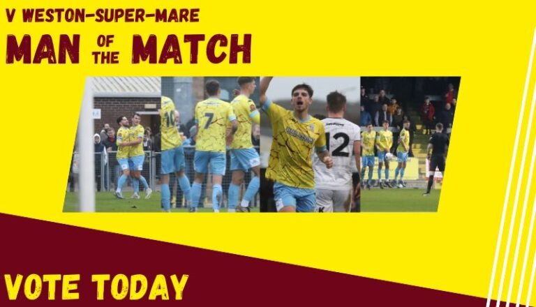 Vote for your Man of the Match – Weston-Super-Mare 26th Dec 2023