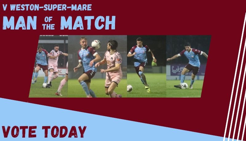 Vote for your Man of the Match – Weston-Super-Mare 1st Jan 2024
