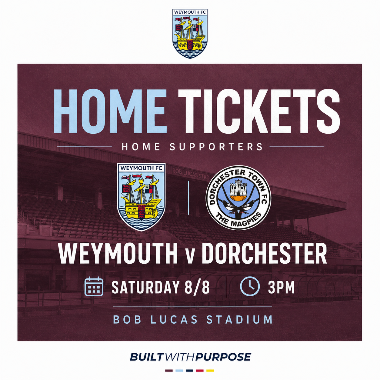 Match Tickets — Weymouth v Dorchester Town