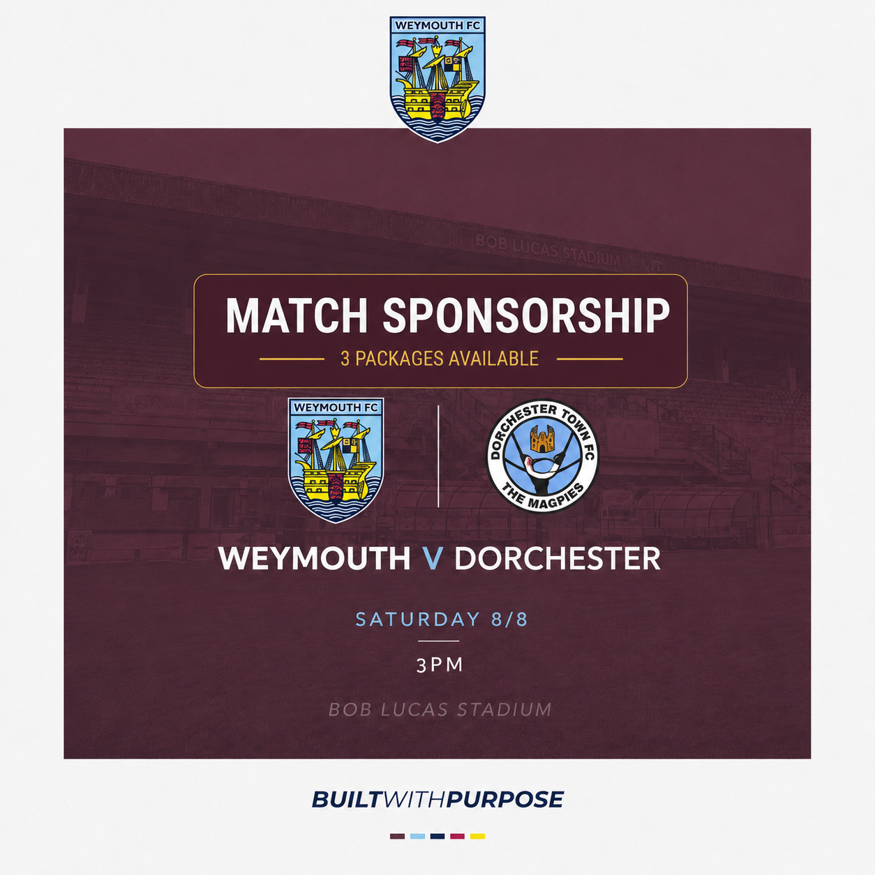 Man of the Match Sponsor — Weymouth v Dorchester Town