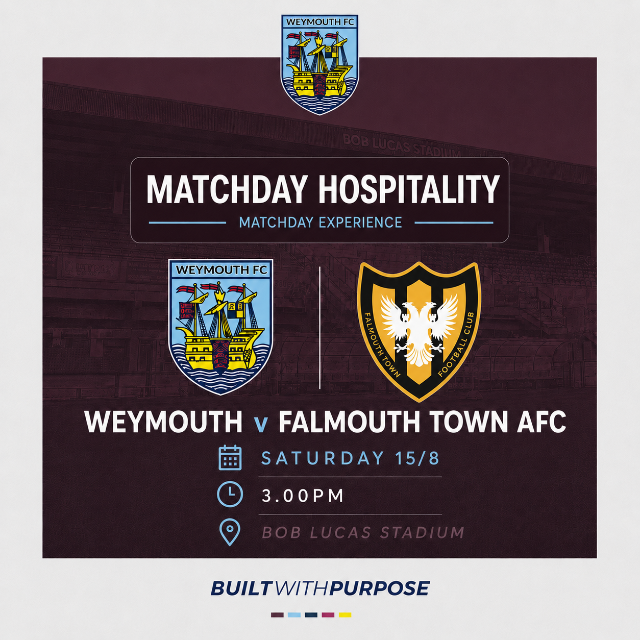 Hospitality — Weymouth v Falmouth Town