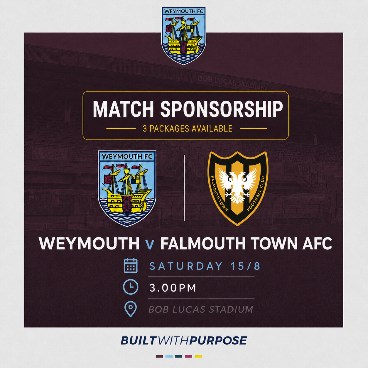 Man of the Match Sponsor — Weymouth v Falmouth Town