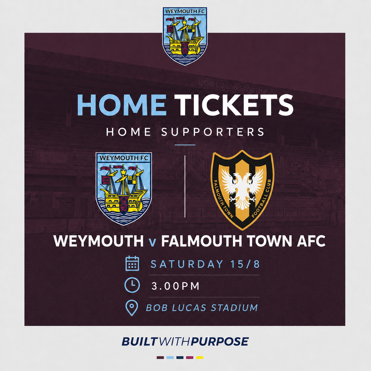 Match Tickets — Weymouth v Falmouth Town