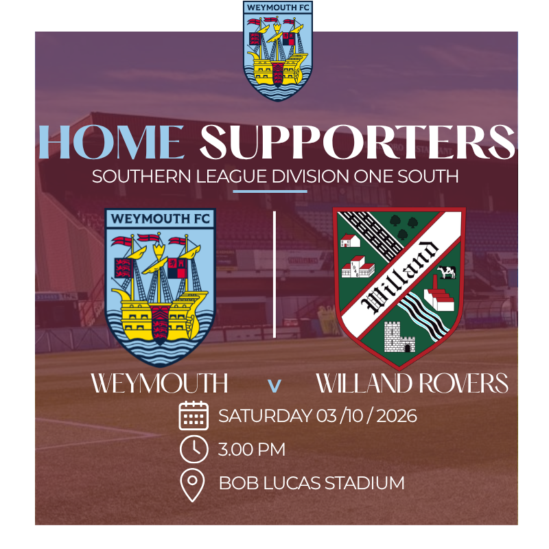 Match Tickets — Weymouth v Willand Rovers