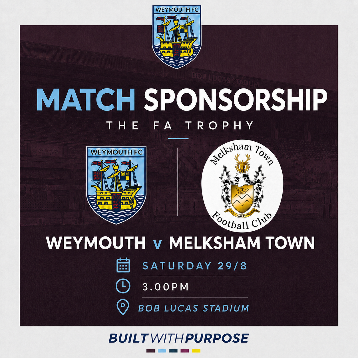 Man of the Match Sponsor — Weymouth v Melksham Town
