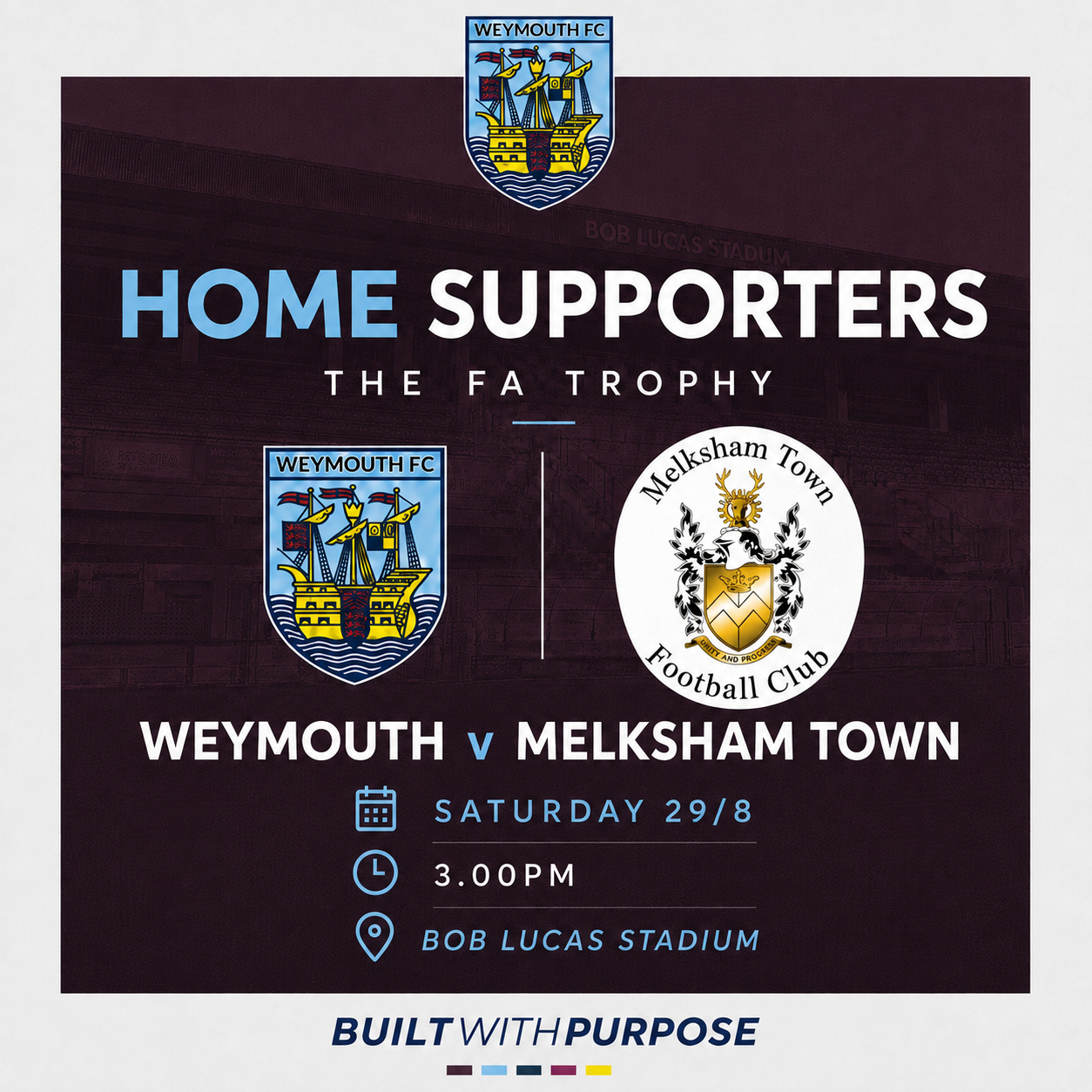 Match Tickets — Weymouth v Melksham Town