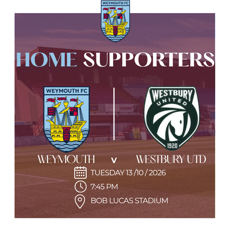 Match Tickets — Weymouth v Westbury United