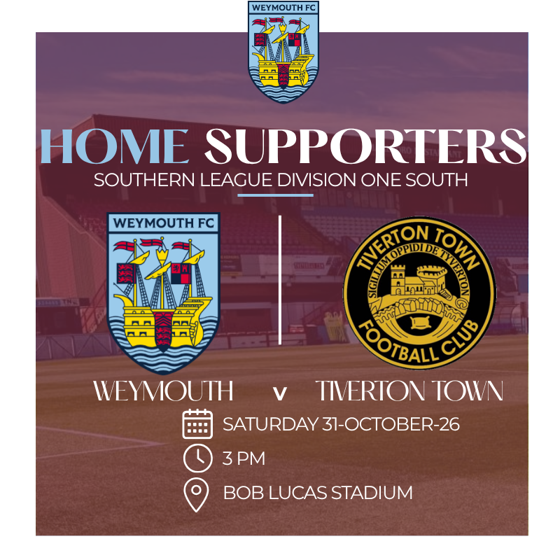 Match Tickets — Weymouth v Tiverton Town