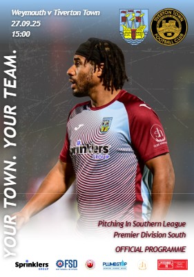 Tiverton Town programme cover