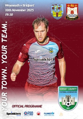 Bridport FC DSC 11-Nov-25 programme cover