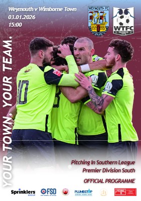 Wimborne Town programme cover