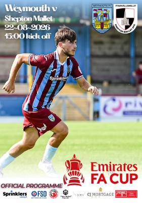 Shepton Mallet (FA Cup) programme cover